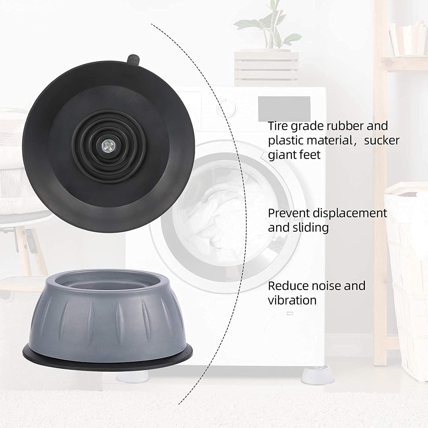 AnchorFeet Pro - Washing Machine Anti-vibration Pads 4 Pcs