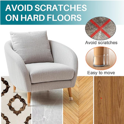 Odara's FloorGuard Silicone Chair Leg Protectors with Felt