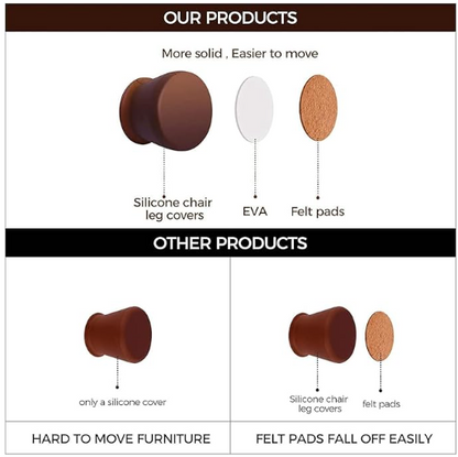 Odara's FloorGuard Silicone Chair Leg Protectors with Felt