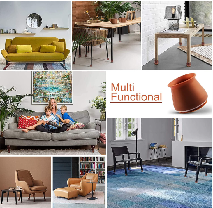 Odara's FloorGuard Silicone Chair Leg Protectors with Felt